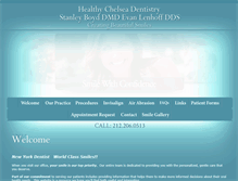 Tablet Screenshot of healthychelseadental.com